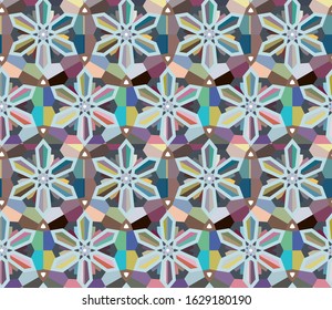 Seamless geometric ornamental vector pattern. Abstract background