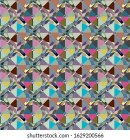 Seamless geometric ornamental vector pattern. Abstract background