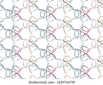 Seamless geometric ornamental vector pattern. Abstract background