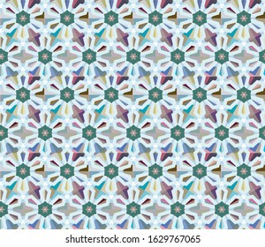 Seamless geometric ornamental vector pattern. Abstract background