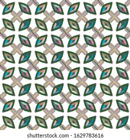 Seamless geometric ornamental vector pattern. Abstract background