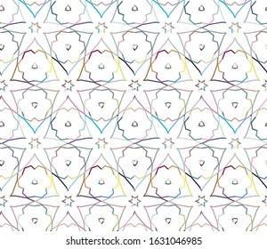 Seamless geometric ornamental vector pattern. Abstract background