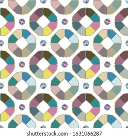 Seamless geometric ornamental vector pattern. Abstract background