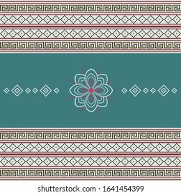 Seamless geometric ornamental vector pattern background. Abstract background motif fabric. creative design cloth pattern. tribal ethnic design
