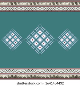 Seamless geometric ornamental vector pattern background. Abstract background motif fabric. creative design cloth pattern. tribal ethnic design
