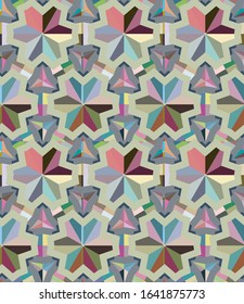 Seamless geometric ornamental vector pattern. Abstract background