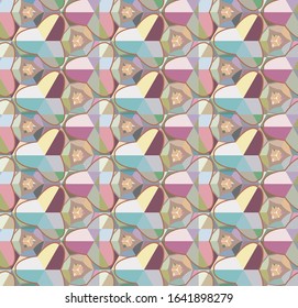 Seamless geometric ornamental vector pattern. Abstract background