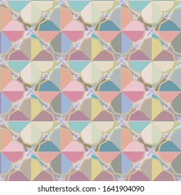 Seamless geometric ornamental vector pattern. Abstract background