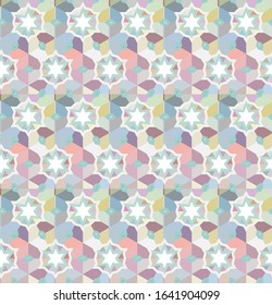 Seamless geometric ornamental vector pattern. Abstract background