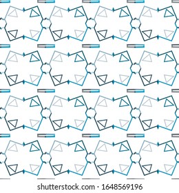 Seamless geometric ornamental vector pattern. Abstract background