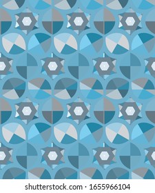 Seamless geometric ornamental vector pattern. Abstract background