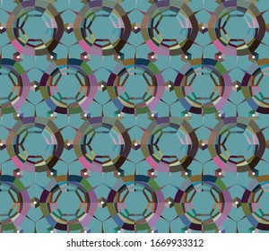 Seamless geometric ornamental vector pattern. Abstract background