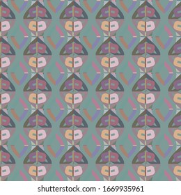 Patrón de vectores ornamentales geométricos sin soldadura. Antecedentes abstractos