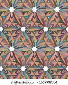 Seamless geometric ornamental vector pattern. Abstract background