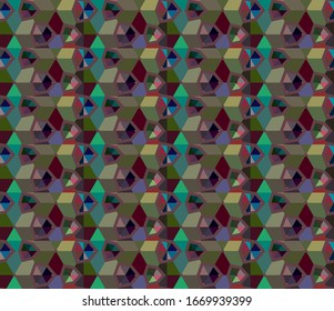 Seamless geometric ornamental vector pattern. Abstract background