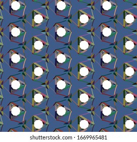 Seamless geometric ornamental vector pattern. Abstract background