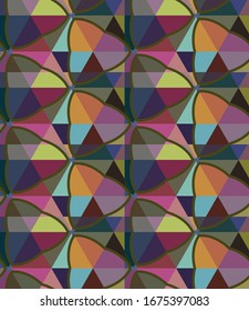 Seamless geometric ornamental vector pattern. Abstract background
