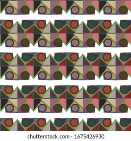 Seamless geometric ornamental vector pattern. Abstract background