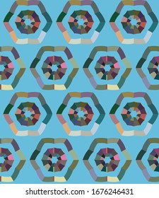 Seamless geometric ornamental vector pattern. Abstract background