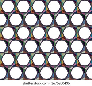 Seamless geometric ornamental vector pattern. Abstract background