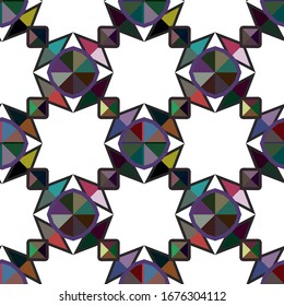 Seamless geometric ornamental vector pattern. Abstract background