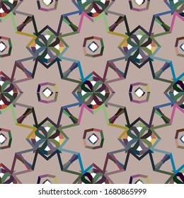 Seamless geometric ornamental vector pattern. Abstract background
