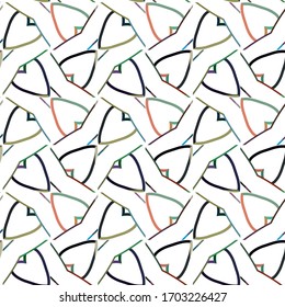 Seamless geometric ornamental vector pattern. Abstract background