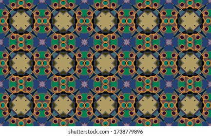 Seamless geometric ornamental vector pattern. Abstract background