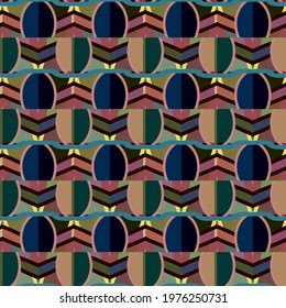 Seamless geometric ornamental vector pattern. Abstract background