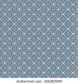 Seamless geometric ornamental vector pattern. Abstract blue stripe texture pattern.