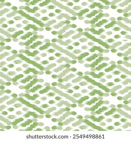 Seamless geometric ornamental vector pattern. Abstract winter green texture background used for textiles..,