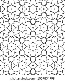 Seamless geometric ornamnetal vector pattern