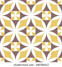 Seamless Geometric Overlapping Circle Mosaic Background Pattern