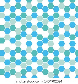 Seamless geometric pattern. Abstract background with hexagons. Honeycombs, hexagon, polygon. Pattern for fabric, gift wrapping, paper design, wallpaper, textile, tile, carpet