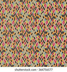 Seamless geometric pattern. Abstract background. Vector illustration. Hand drawn motive. Rhombus. Checkered pattern