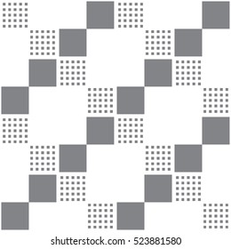 Seamless geometric pattern. Abstract background with geometric shapes. Pattern for fabric, gift wrapping, paper design, wallpaper, textile, tile, carpet. Vector illustration with squares.