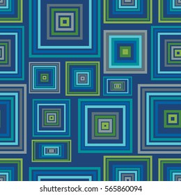Seamless geometric pattern. Abstract background with geometric shapes. Pattern for fabric, gift wrapping, paper design, wallpaper, textile, tile, carpet. Vector illustration with squares.