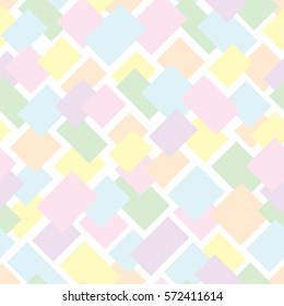 Seamless geometric pattern. Abstract background with geometric shapes. Pattern for fabric, gift wrapping, paper design, wallpaper, textile, tile, carpet. Vector illustration with squares.