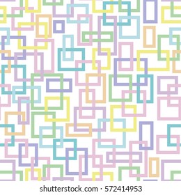 Seamless geometric pattern. Abstract background with geometric shapes. Pattern for fabric, gift wrapping, paper design, wallpaper, textile, tile, carpet. Vector illustration with squares and lines.