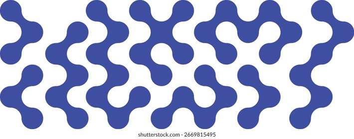 Seamless geometric pattern with abstract blue shapes forming a modern connected design, perfect for backgrounds, textiles, wallpapers, branding, digital art, and decoration projects.