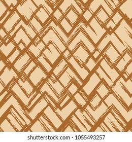 Seamless geometric pattern with abstract brush strokes. Modern stylish textured texture. Graphic design of Hipster. Vector Seamless Pattern. Texture fabric.