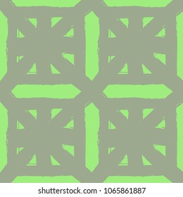 Seamless geometric pattern with abstract brush strokes. Modern stylish textured texture. Graphic design of Hipster. Vector Seamless Pattern. Texture fabric.