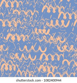 Seamless geometric pattern with abstract brush strokes. Modern stylish textured texture. Graphic design of Hipster. Vector Seamless Pattern. Texture fabric.