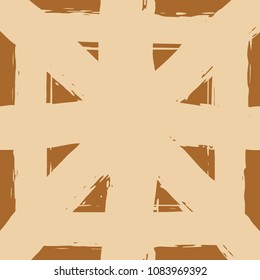Seamless geometric pattern with abstract brush strokes. Modern stylish textured texture. Graphic design of Hipster. Vector Seamless Pattern. Texture fabric.