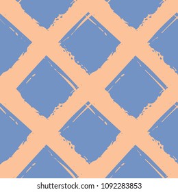 Seamless geometric pattern with abstract brush strokes. Modern stylish textured texture. Graphic design of Hipster. Vector Seamless Pattern. Texture fabric.