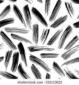 Seamless geometric pattern with abstract brush strokes