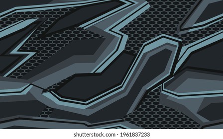 Nahtloses geometrisches Muster. Abstrakter Camo. Renner Hintergrund. Vinyl bedruckt und decal. Vektorgrafik.