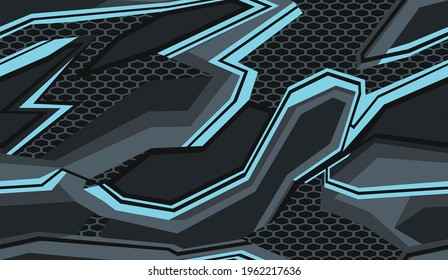 Seamless geometric pattern. Abstract camo. Racing background. Vinyl print and decal. Vector illustration.