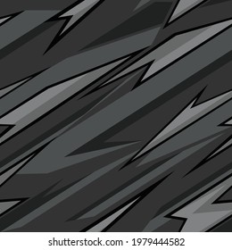Seamless geometric pattern. Abstract camo. Racing background. Vinyl print and decal. Vector illustration