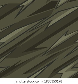 Seamless geometric pattern. Abstract camo. Racing background. Vinyl print and decal. Vector illustration